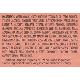 Shea Moisture Coconut & Hibiscus Curl & Style Milk 8oz on a bathroom shelf
