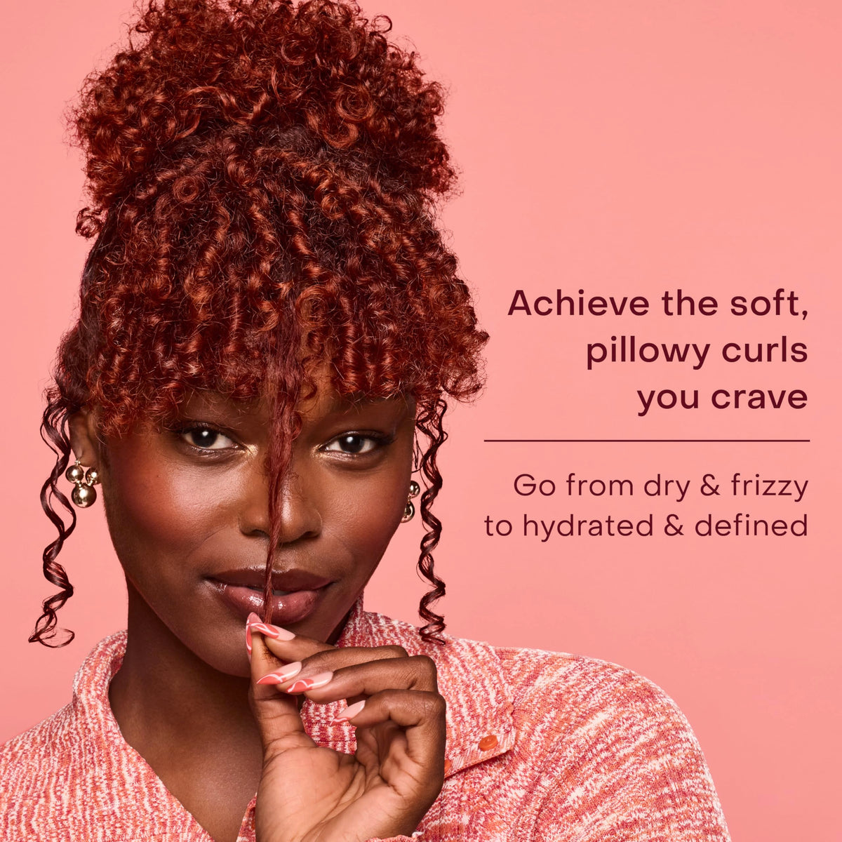 Shea Moisture Coconut & Hibiscus Define & Shine Gel in lifestyle setting