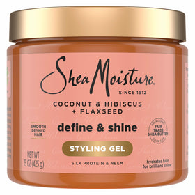 Shea Moisture Coconut & Hibiscus Define & Shine Styling Gel 15oz front view