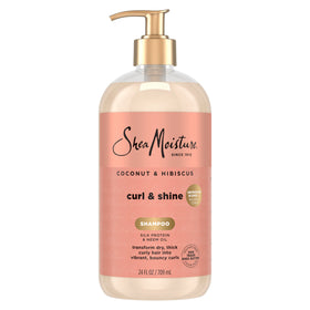 Shea Moisture Coconut & Hibiscus Shampoo 24oz front view