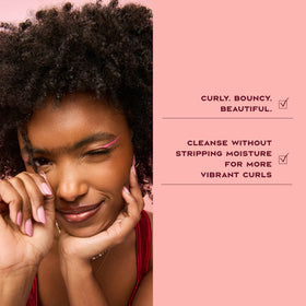 Shea Moisture Coconut & Hibiscus Shampoo lathering on hair