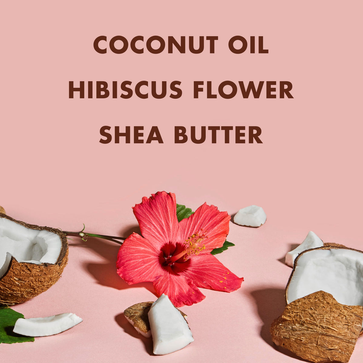 Shea Moisture Coconut & Hibiscus Shampoo on a bathroom counter
