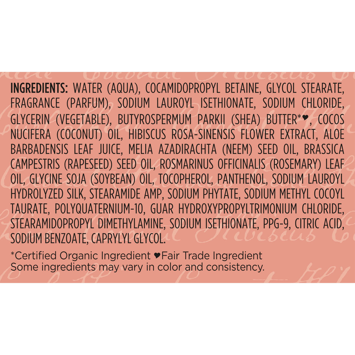 Shea Moisture Coconut & Hibiscus Shampoo with natural ingredients
