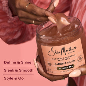 Shea Moisture Coconut & Hibiscus Styling Gel packaging details