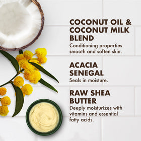 Shea Moisture Coconut Oil Bubble Bath & Body Wash application with sponge