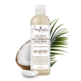 Shea Moisture Coconut Oil Bubble Bath & Body Wash bottle side view