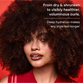 Shea Moisture Curl Stretch Volume Cream application on hair
