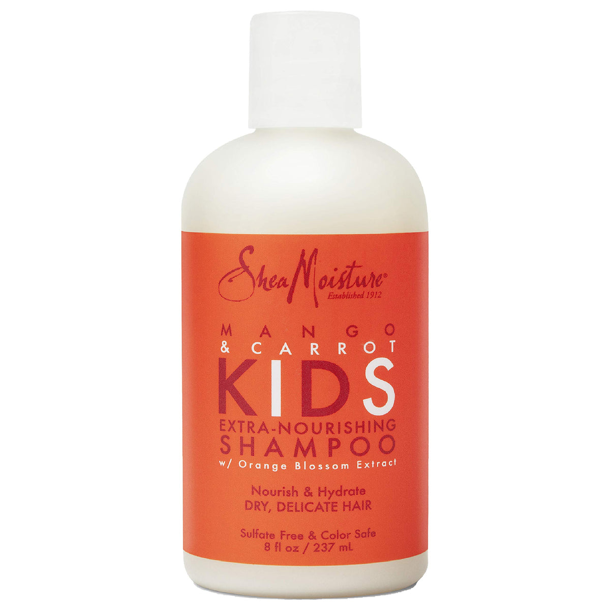 Shea Moisture Kids Mango & Carrot Extra Nourishing Shampoo 8oz front view