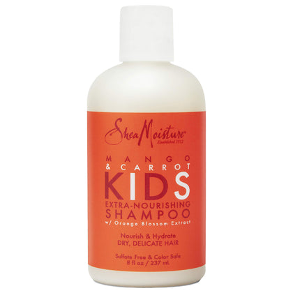 Shea Moisture Kids Mango & Carrot Extra Nourishing Shampoo 8oz front view
