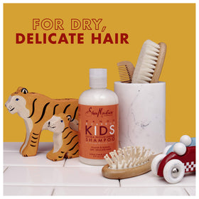 Shea Moisture Kids Shampoo in a bathroom setting