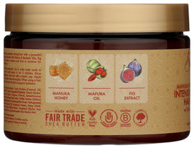 Shea Moisture Manuka Honey & Mafura Oil Masque application on hair