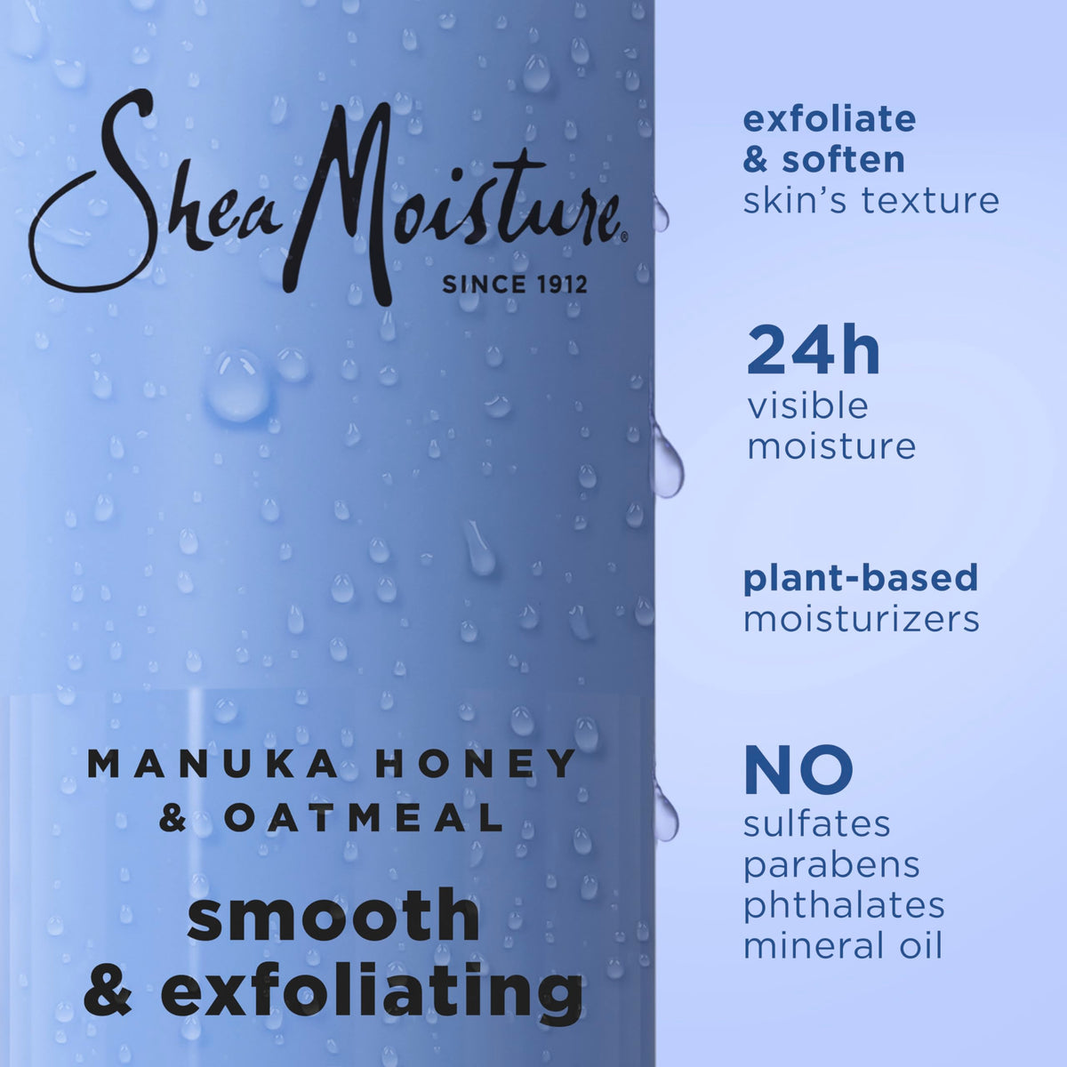 Shea Moisture Manuka Honey Oatmeal Body Wash back view