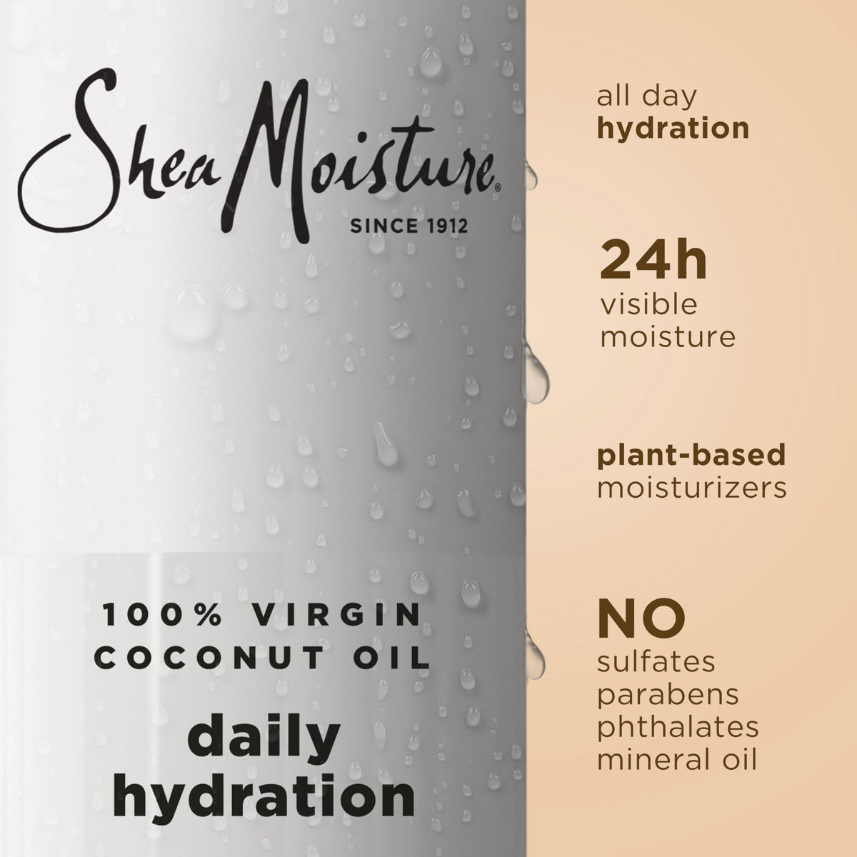 Shea Moisture Virgin Coconut Oil Body Wash bottle with pump