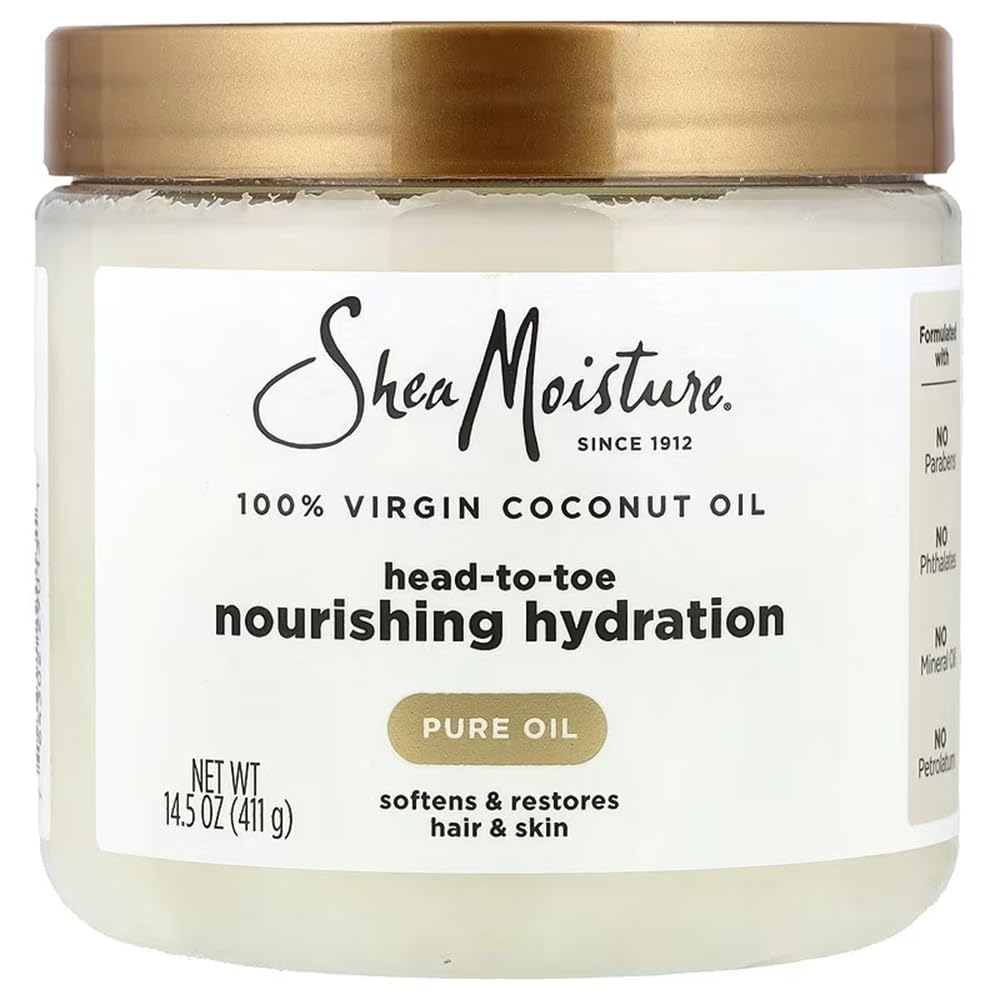SheaMoisture 100% Virgin Coconut Oil 14.5oz front view