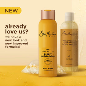 SheaMoisture Raw Shea Butter Body Wash bottle side view