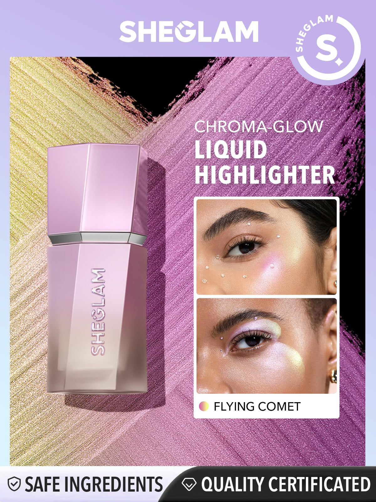 SHEGLAM Chroma-Glow Bloom Liquid Highlighter in cosmic shade 1