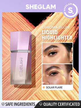 SHEGLAM Chroma-Glow Bloom Liquid Highlighter swatch on skin