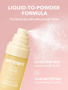 SHEGLAM Matte Fresh Setting Spray 90g application demonstration