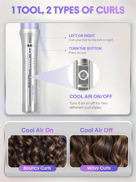 SHEGLAM One Touch Airflow Styler Pro demonstrating curl setting