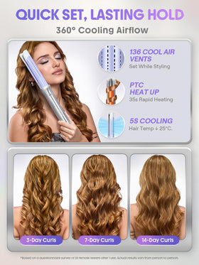 SHEGLAM One Touch Airflow Styler Pro in use styling hair