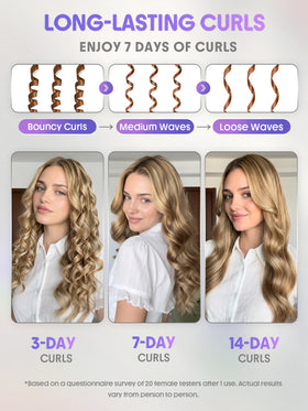 SHEGLAM One Touch Airflow Styler Pro in use with bouncy curls