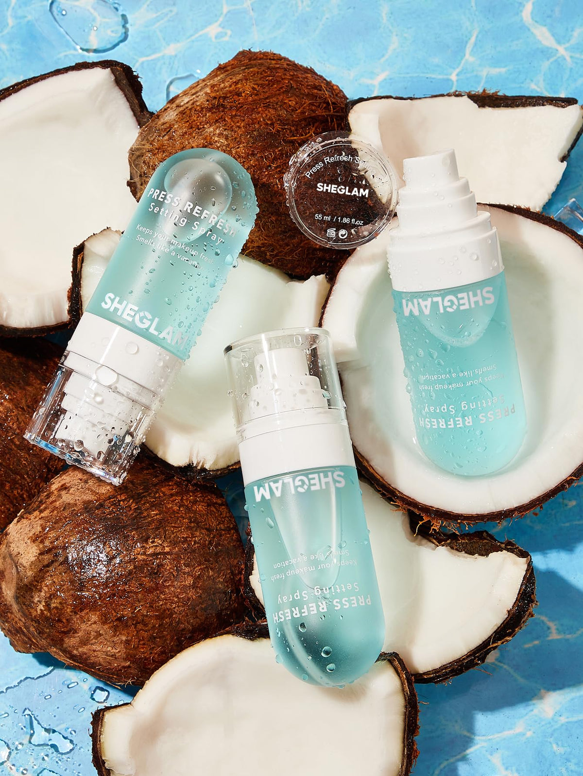 SHEGLAM Press Refresh Setting Spray 100g with coconut notes