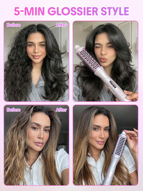 SHEGLAM Steam Thermal Brush accessories including heat-resistant glove