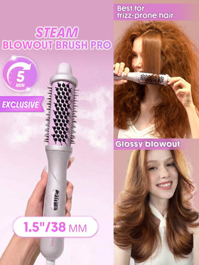 SHEGLAM Steam Thermal Brush side view showing ergonomic handle