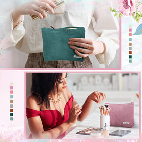 Sherr makeup bags in a travel scenario
