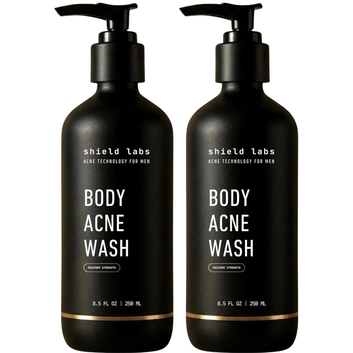 Shield Body Acne Wash for Men 10% Benzoyl Peroxide 2-Pack front view