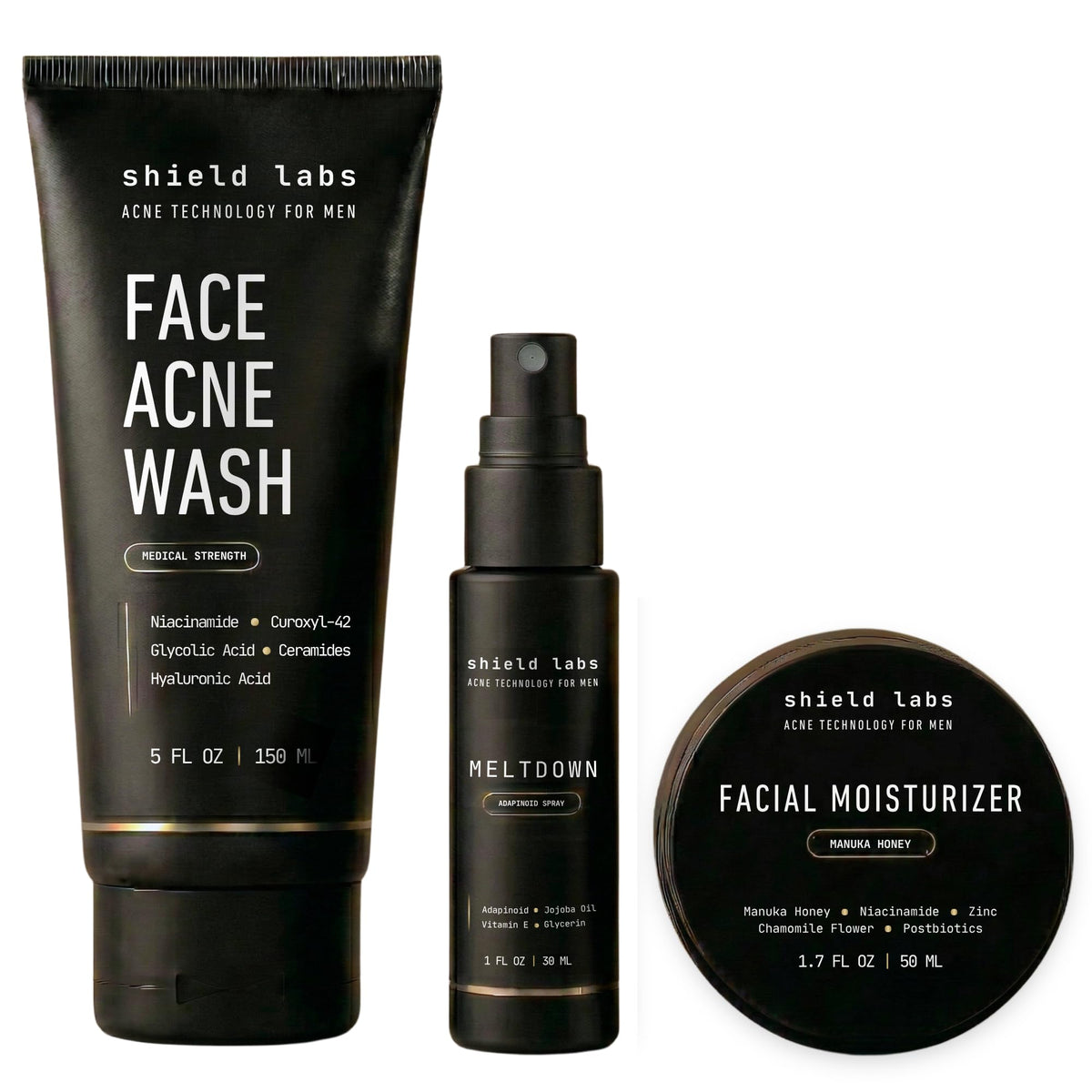Shield Face Acne System for Men kit front view