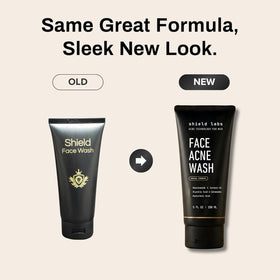 Shield Face Acne Wash for Men 5.1 oz back view
