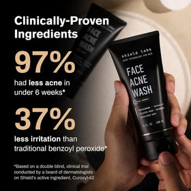 Shield Face Acne Wash for Men 5.1 oz side view