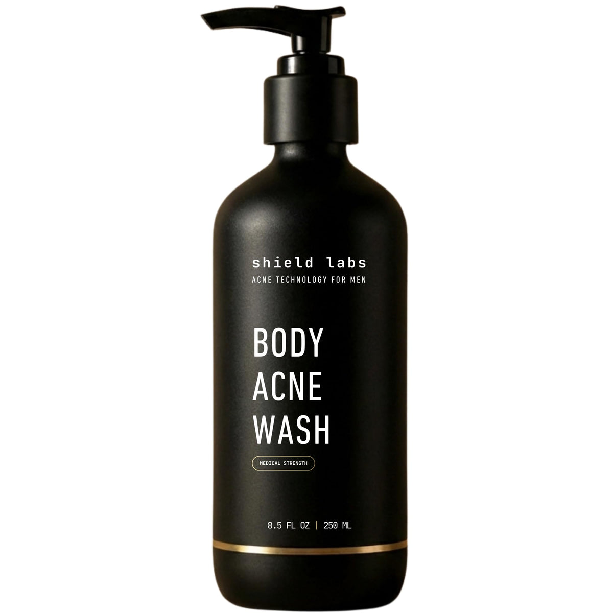Shield Men's Acne Body Wash 4% Benzoyl Peroxide bottle front view