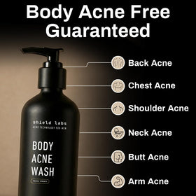 Shield Men's Acne Body Wash top view showing cap