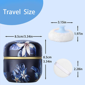 SHIMIDO Body Powder Container removable lid open view