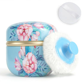 SHIMIDO Body Powder Puff Set including two puffs and container
