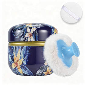 SHIMIDO Body Powder Puff Set with container, dark night