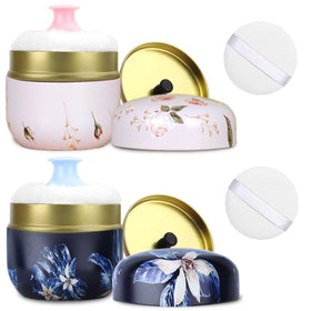 SHIMIDO Body Powder Puff Set with large and small puffs