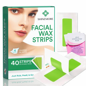 ShineMore Facial Wax Strips packaging front view