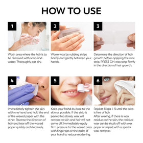 ShineMore Facial Wax Strips with calming oil wipes on a vanity
