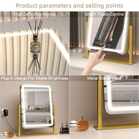 Shinerva LED Makeup Mirror close-up of metal frame