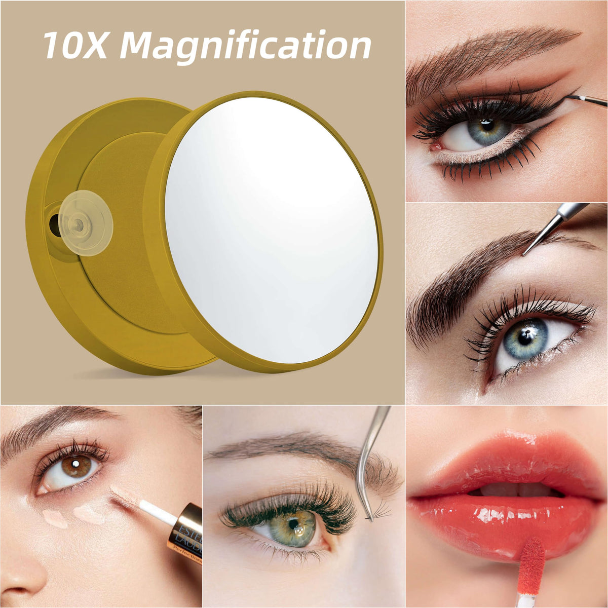 Shinerva LED Makeup Mirror showing cool light mode