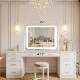 Shinerva Vanity Mirror showcasing clear reflection
