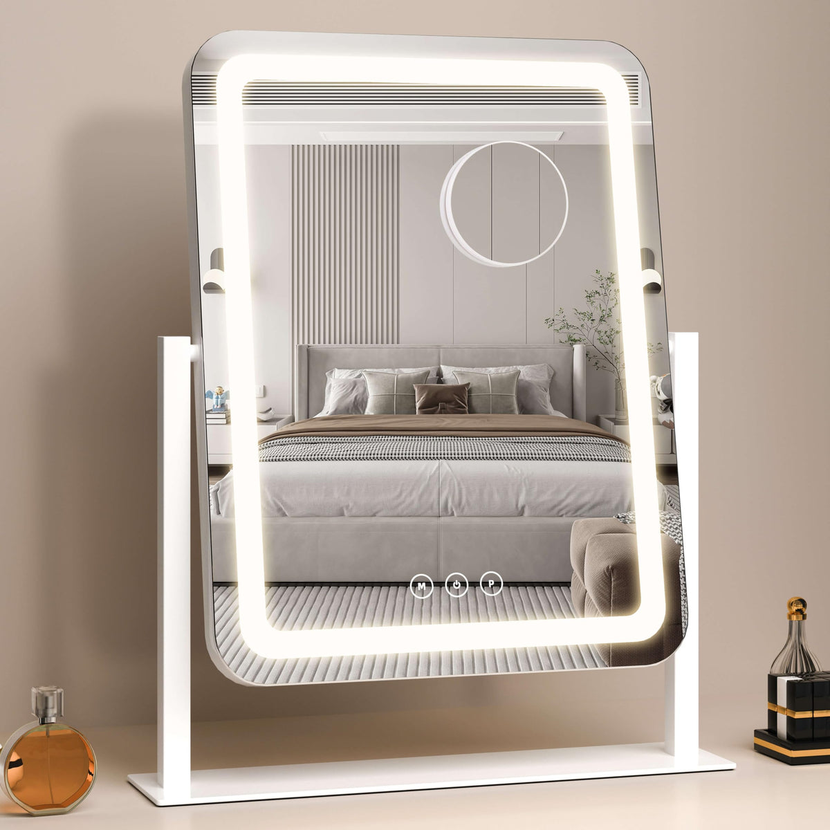 Shinerva Vanity Mirror with adjustable brightness controls