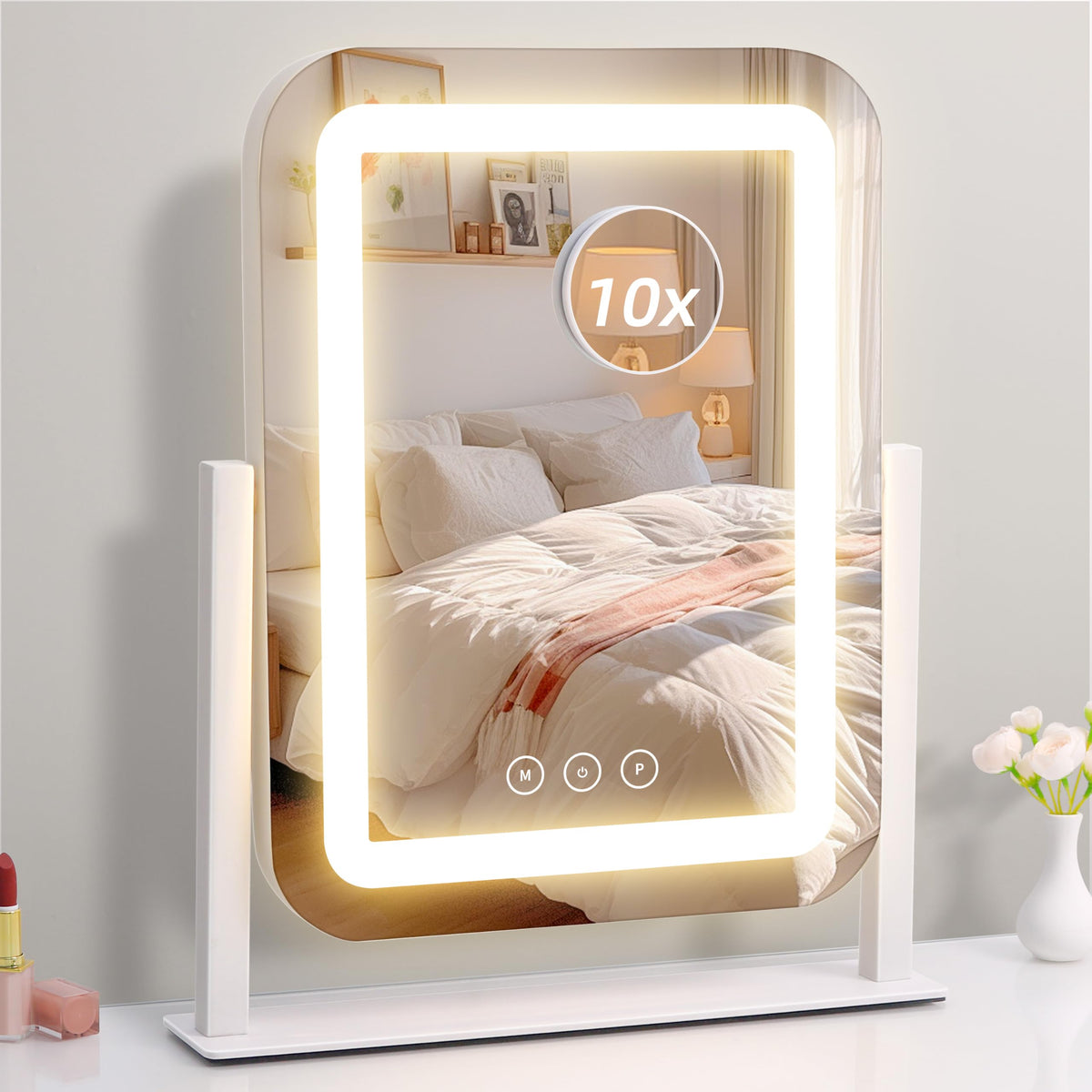 Shinerva Vanity Mirror with Lights front view