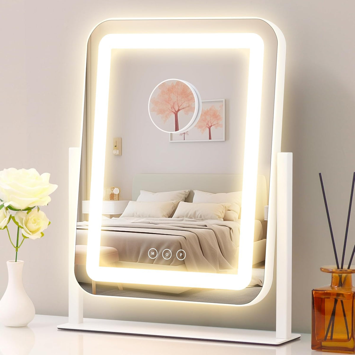 Shinerva Vanity Mirror with Lights front view