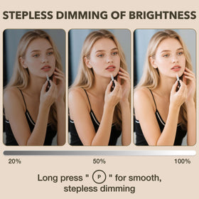 Shinerva Vanity Mirror with Lights showing cool light mode