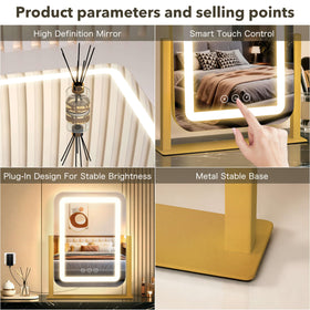 Shinerva vanity mirror with warm light mode activated