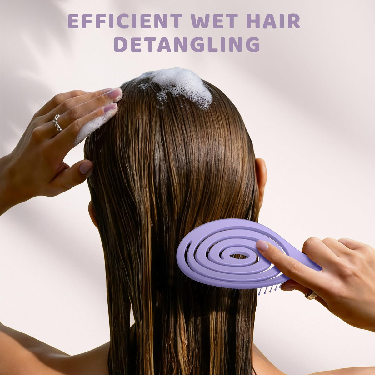 SHINLEA Detangle Hair Brush on a bathroom counter